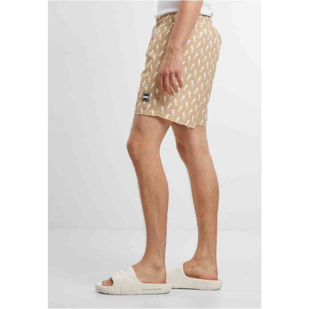 Urban Classics - Pattern Badehose - Beige